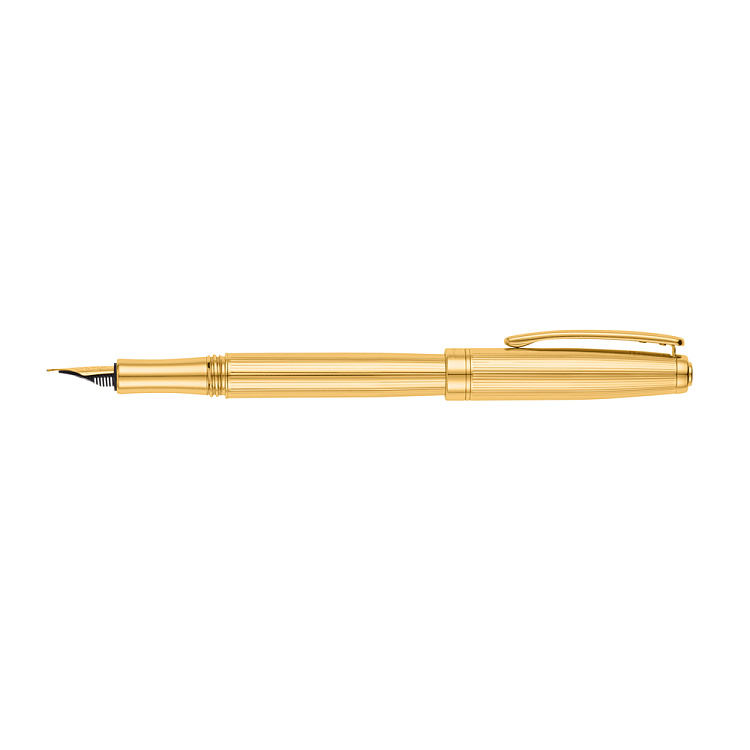 Ручка перьевая Pierre Cardin GOLDEN. Цвет - золотистый.  Упаковка B-1
