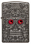 Зажигалка ZIPPO Armor™ Crystal с покрытием High Polish Black Ice®, латунь/сталь, чёрная, 38x13x57 мм