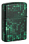 Зажигалка ZIPPO Pattern с покрытием Glow In The Dark Green, латунь/сталь, черно-зеленая, 38x13x57 мм