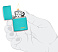 Зажигалка ZIPPO Classic с покрытием Flat Turquoise, латунь/сталь, бирюзовая, глянцевая, 38x13x57 мм