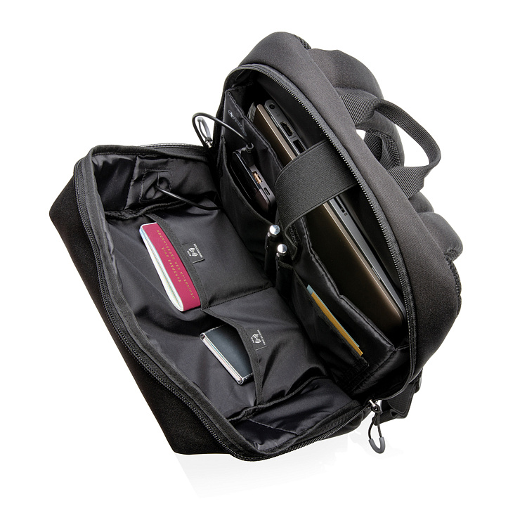 Рюкзак Swiss Peak с RFID-защитой и USB-A из rPET AWARE™, 15,6’’