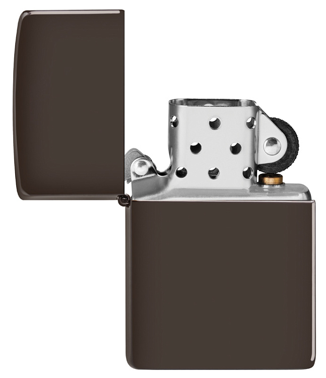 Зажигалка ZIPPO Classic с покрытием Brown Matte, латунь/сталь, коричневая, матовая, 38x13x57 мм