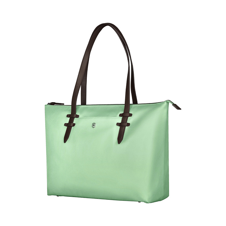 Сумка VICTORINOX Victoria Deluxe Business Tote, мятная, нейлон/кожа/микрозамша, 47x15x31 см, 16 л