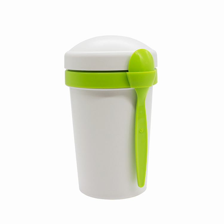 Ланч-бокс Cereal to go Green Line с ложкой