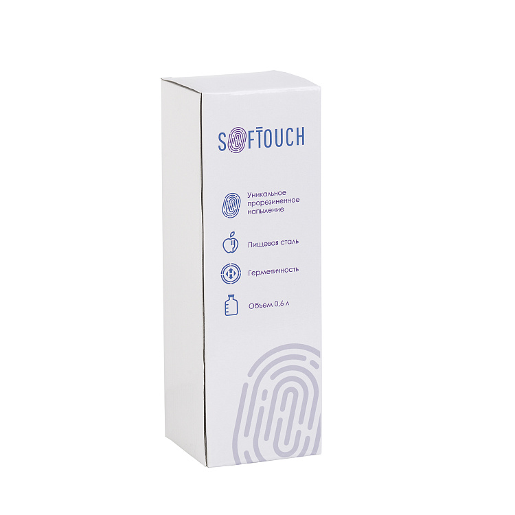 Бутылка для воды "Индиана", покрытие soft touch, 0,6 л.