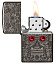 Зажигалка ZIPPO Armor™ Crystal с покрытием High Polish Black Ice®, латунь/сталь, чёрная, 38x13x57 мм