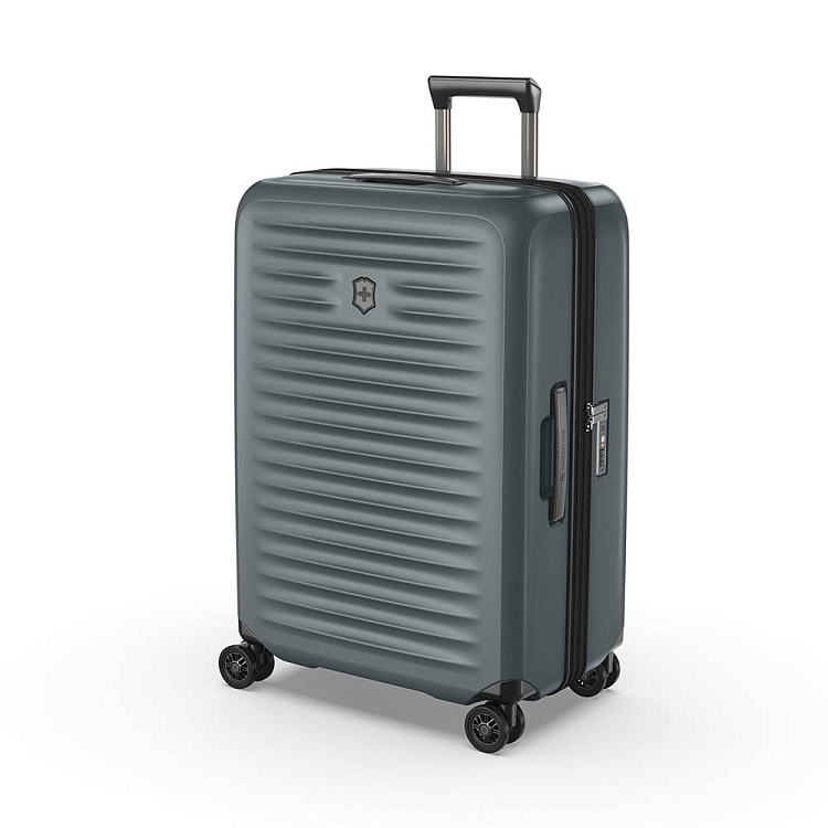 Чемодан VICTORINOX Airox Advanced, серо-синий матовый, 100% поликарбонат Makrolon, 46x29x69 см, 75 л