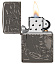 Зажигалка ZIPPO Armor® Wicca Design с покрытием Black Ice®, латунь/сталь, чёрная, 38x13x57 мм