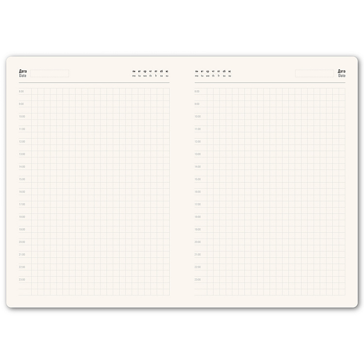 Ежедневник недатированный Tony, А5, глубокий синий, кремовый блок в клетку