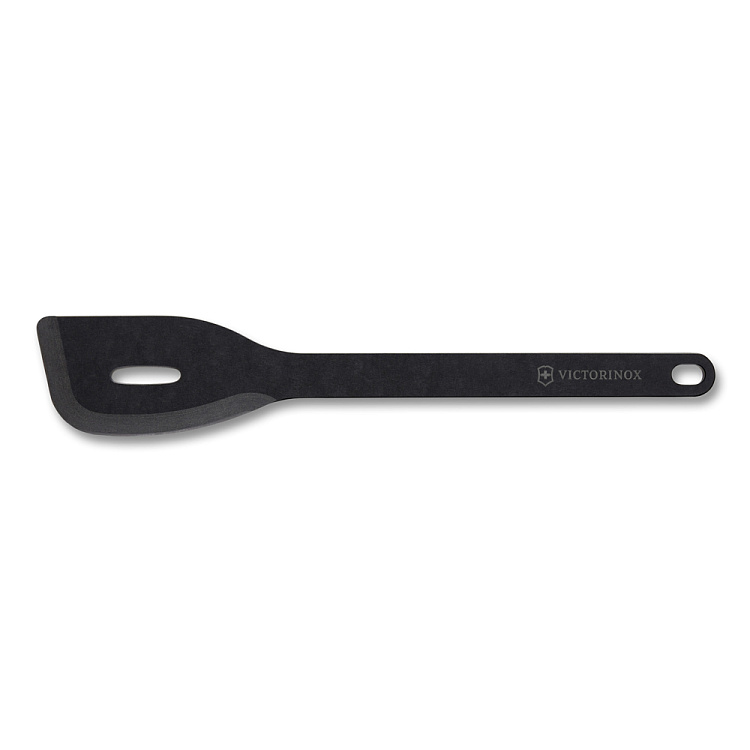 Лопатка с отверстием VICTORINOX Kitchen Utensils, 325x58 мм, бумажный композитный материал, чёрная