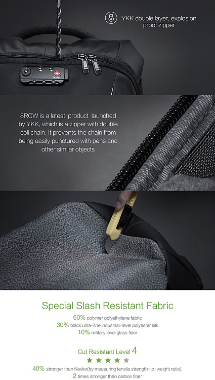 Рюкзак ClickPack Pro 46х34х16 см, комбинированный черный/серый