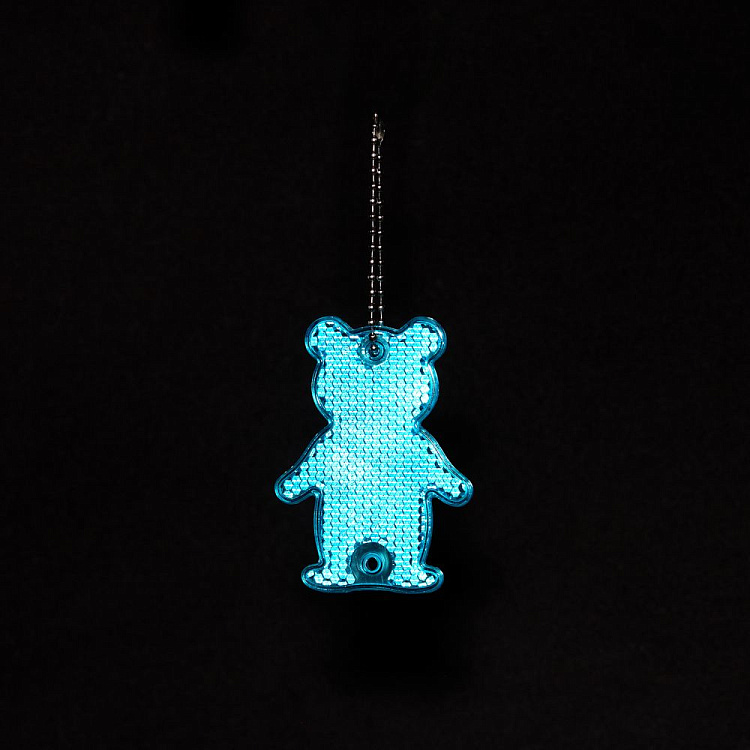 Пешеходный светоотражатель с цепочкой «Мишка»