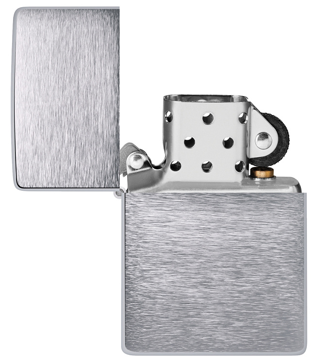 Зажигалка ZIPPO Vintage™ Series 1937, с покрытием Brushed Chrome, серебристая, 38x13x57 мм