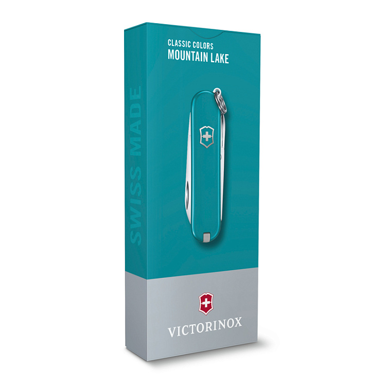 Нож-брелок VICTORINOX Classic SD Colors "Mountain Lake", 58 мм, 7 функций, тёмно-бирюзовый