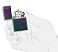 Зажигалка ZIPPO Logo с покрытием Iridescent, латунь/сталь, фиолетовая, матовая, 38x13x57 мм