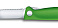 Нож для овощей VICTORINOX SwissClassic, складной, лезвие 11 см с волнистой кромкой, зелёный