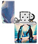 Зажигалка ZIPPO Penguin с покрытием Glow In The Dark Green, латунь/сталь, разноцветная, 38x13x57 мм