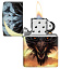 Зажигалка ZIPPO Dragon Design с покрытием Glow In The Dark Green, латунь/сталь, черная, 38x13x57 мм