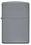 Зажигалка ZIPPO Classic с покрытием Flat Grey, латунь/сталь, серая, глянцевая, 38x13x57 мм