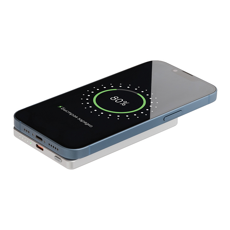 Внешний аккумулятор Atlantis PD 5000mAh с функцией беспроводной зарядки 15W