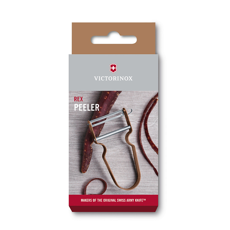 Овощечистка VICTORINOX REX, поворотное лезвие из нержавеющей стали, цвет корицы