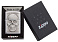 Зажигалка ZIPPO Skull Design с покрытием Brushed Chrome, латунь/сталь, серебристая, 38x13x57 мм