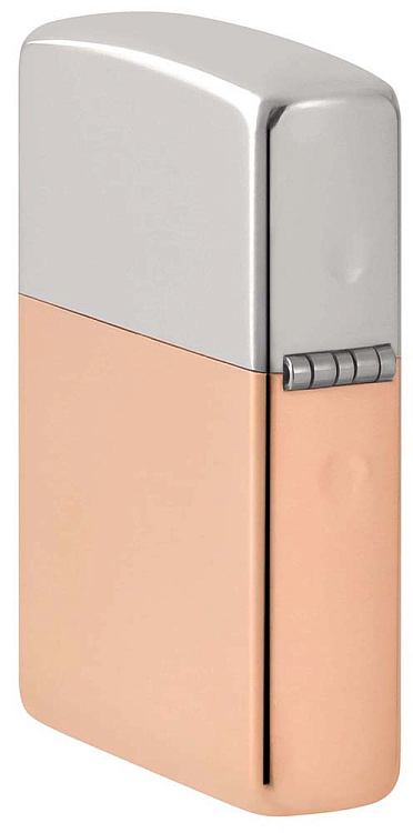 Зажигалка ZIPPO Bimetal с двойным металлическим покрытием, медь/латунь/сталь, медная, 38x13x57 мм