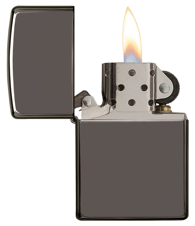 Подарочный набор ZIPPO: зажигалка Black Ice® и вставной блок для зажигалок для трубок, латунь/сталь