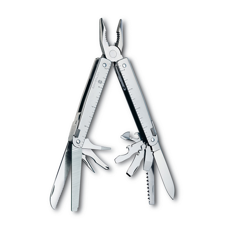 Мультитул VICTORINOX SwissTool, 115 мм, 28 функций, в кожаным чехле
