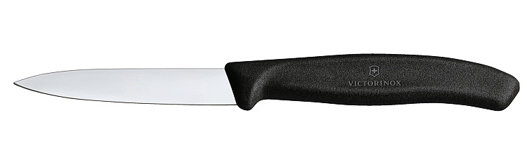 Набор из 3 ножей VICTORINOX Swiss Classic: 2 ножа для овощей 8 см, столовый нож 11 см, чёрная ручка
