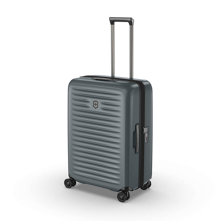 Чемодан VICTORINOX Airox Advanced, серо-синий матовый, 100% поликарбонат Makrolon, 46x29x69 см, 75 л