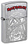 Зажигалка ZIPPO Iron Maiden с покрытием Street Chrome, латунь/сталь, серебристая, 38x13x57 мм