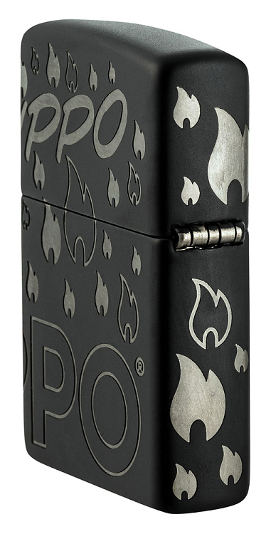 Зажигалка ZIPPO Classic с покрытием Black Matte, латунь/сталь, черная, матовая, 38x13x57 мм