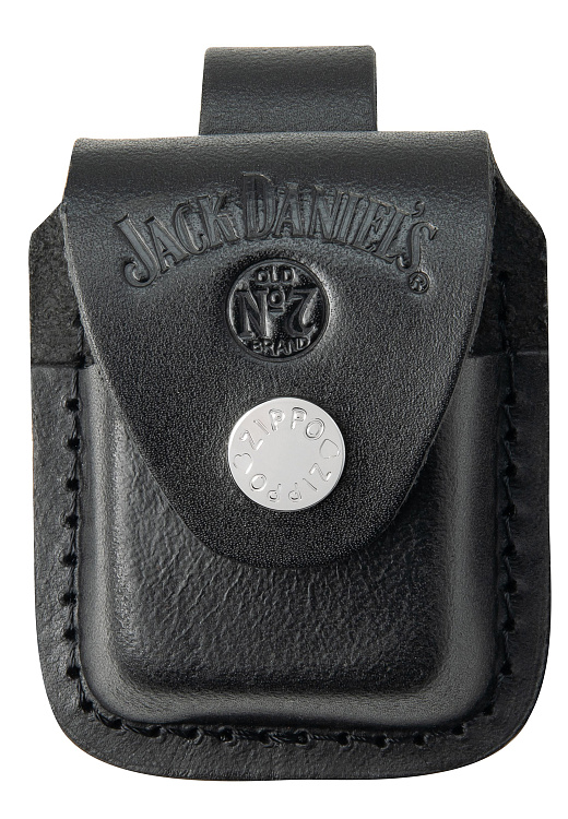 Набор ZIPPO Jack Daniels®: зажигалка с покрытием Black Matte и кожаный чехол в подарочной коробке