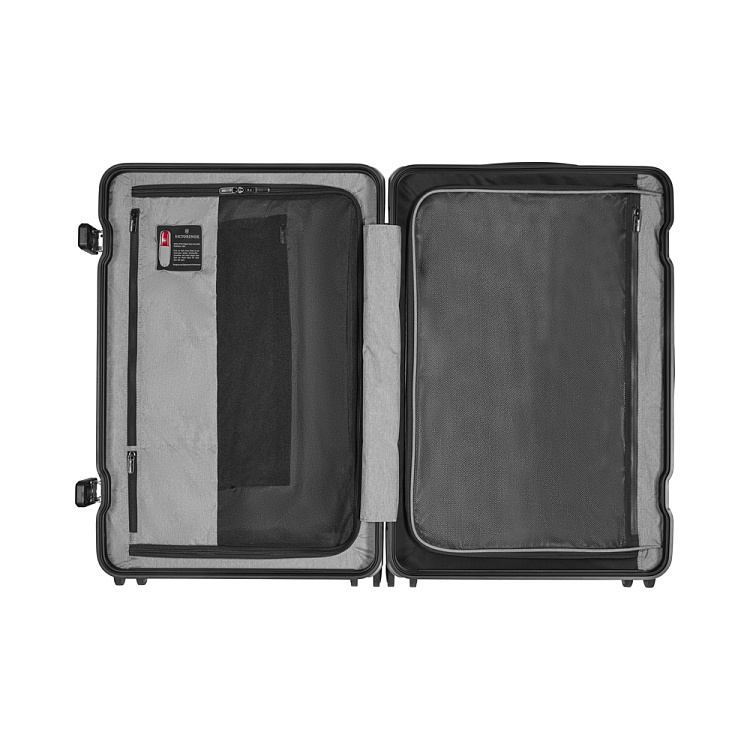 Чемодан VICTORINOX Lexicon Framed, черный, 100% поликарбонат Makrolon, 46x28x68 см, 72 л