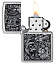 Зажигалка ZIPPO Jungle Design с покрытием Street Chrome, латунь/сталь, серебристая, 38x13x57 мм