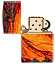 Зажигалка ZIPPO Lava Flow с покрытием 540 Tumbled Brass, латунь/сталь, оранжевая, 38x13x57 мм
