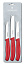 Набор из 3 ножей VICTORINOX Swiss Classic: 2 ножа для овощей 8 см, столовый нож 11 см, красная ручка