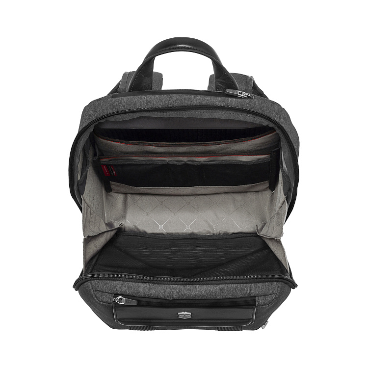 Рюкзак VICTORINOX Architecture Urban 2 City Backpack 14'', серый, полиэстер / кожа, 30x19x42 см, 17л