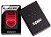 Зажигалка ZIPPO Hearts Design с покрытием Black Light, латунь/сталь, черная, матовая, 38x13x57 мм