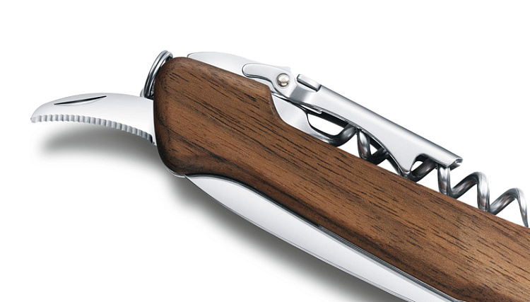 Нож перочинный VICTORINOX Wine Master, 130 мм, 6 функций, с фиксатором, рукоять из орехового дерева