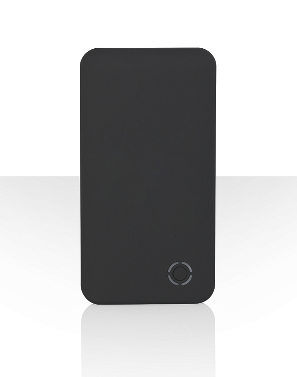 Беспроводное зарядное устройство, 6000 mAh, черный, покрытие soft touch