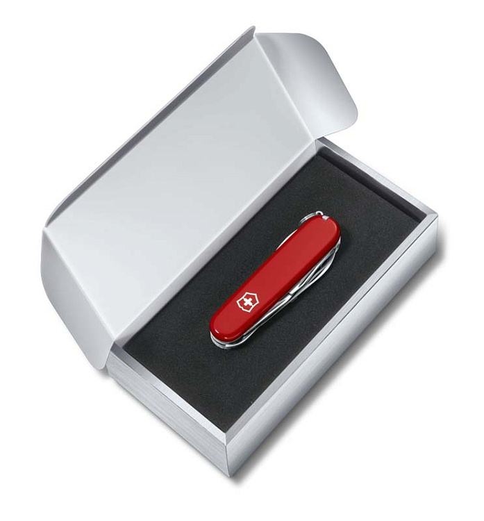 Подарочная коробка VICTORINOX для ножей 84-91 мм толщиной до 5 уровней, картонная, серебристая