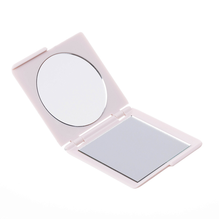 Зеркало Dewal Beauty серия "Прованс" карманное квадратное, цвет розовый