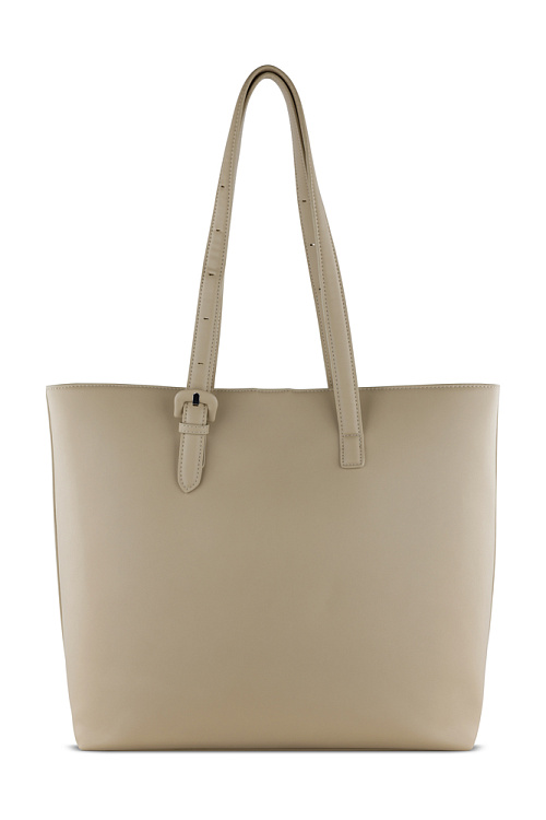 Бизнес-шоппер женский наплечный BUGATTI Luna, бежевый, полиуретан, 47 х 18 х 34 см