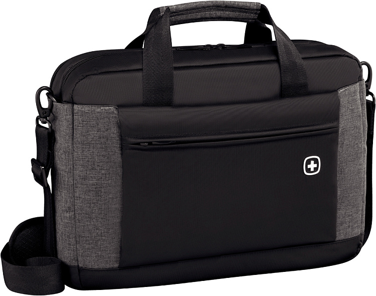 Портфель для ноутбука 16'' WENGER, черный/серый, полиэстер, 43 x 9 x 31 см, 9 л