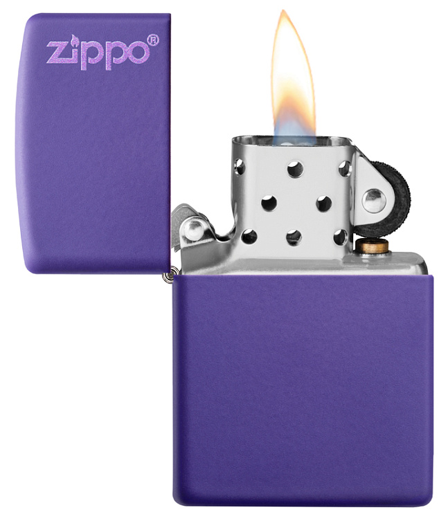 Зажигалка ZIPPO Classic с покрытием Purple Matte, латунь/сталь, фиолетовая, матовая, 38x13x57 мм