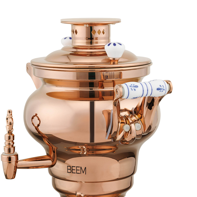 Самовар BEEM модель Odessa, 3 литра, золотистый