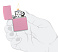 Зажигалка ZIPPO Classic с покрытием Pink Matte, латунь/сталь, розовая, матовая, 38x13x57 мм