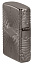 Зажигалка ZIPPO Armor® с покрытием Black Ice®, латунь/сталь, чёрная, 38x13x57 мм